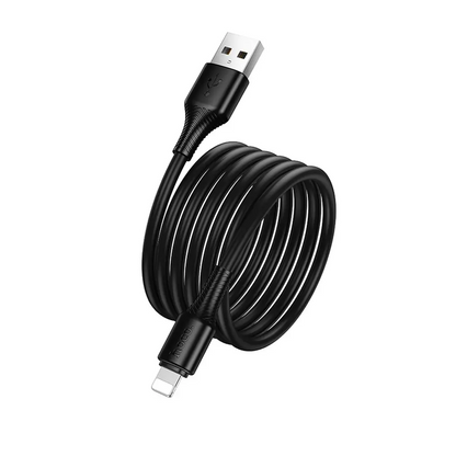 Cabo de Dados e Carregamento USB-A - Lightning HOCO X120, 18W, 1m, Preto
