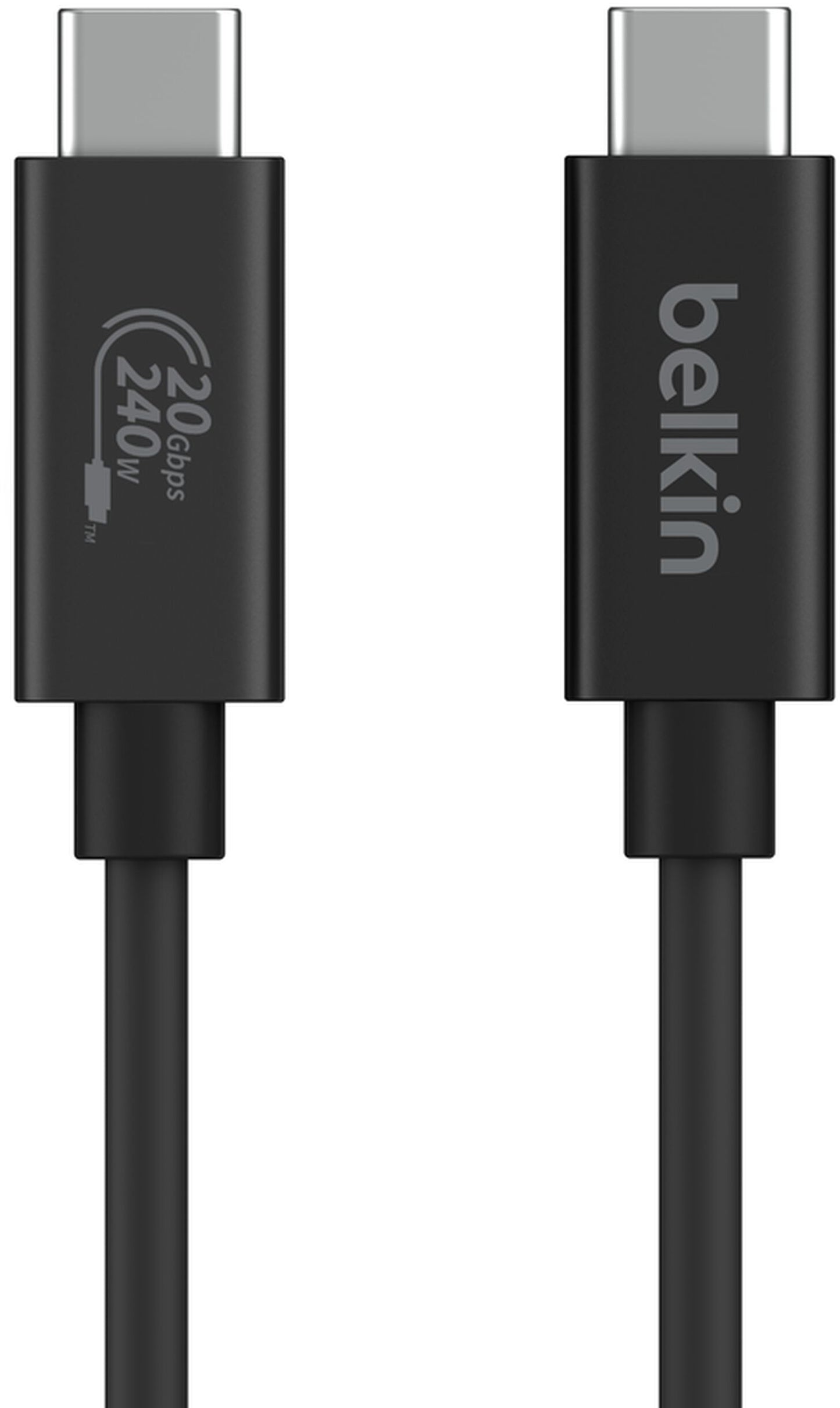 Cabo de Dados e Carregamento USB-C - USB-C Belkin Connect, 240W, 2m, Preto INZ004bt2MBK