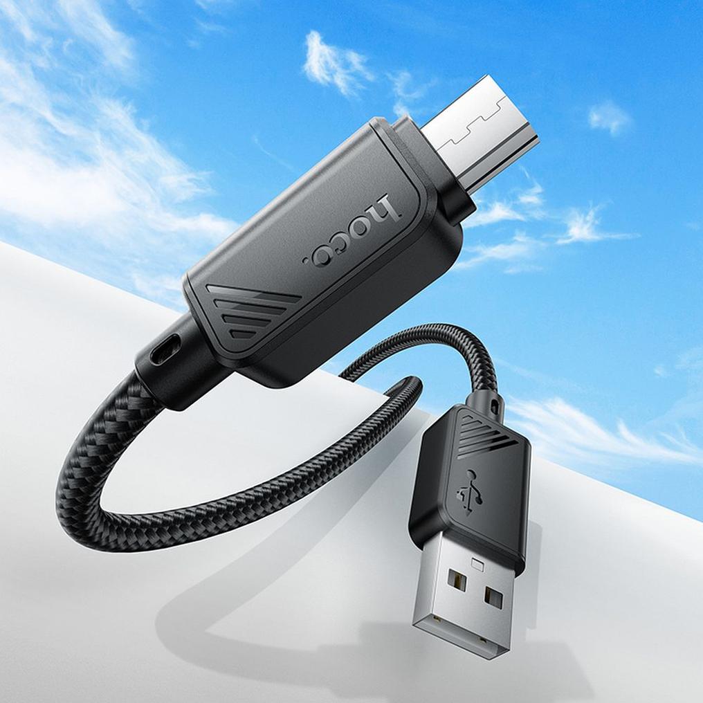 Cabo de Dados e Carregamento USB-A - microUSB HOCO X113, 18W, 1m, Preto