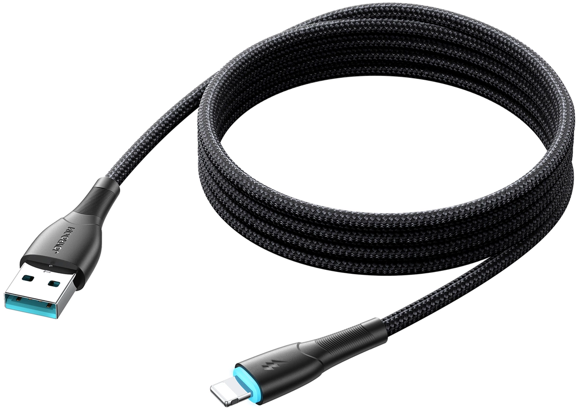 Cabo de Dados e Carregamento USB-A - Lightning Joyroom SA32-AL3, 18 W, 1 m, Preto