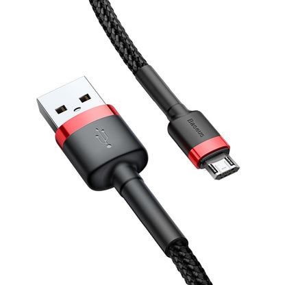 Cabo de carregamento e dados USB-A - microUSB Baseus Cafule, 18W, 1m, vermelho CAMKLF-B91