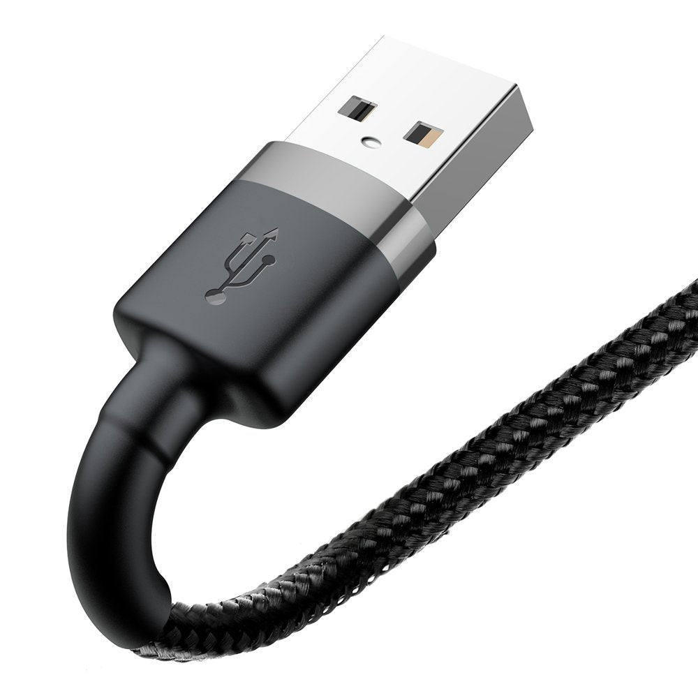 Cabo de Dados e Carregamento USB-A - Lightning Baseus Cafule, 18W, 3m, Cinza CALKLF-RG1