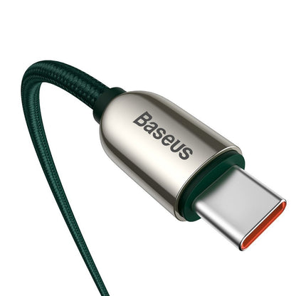 Cabo de carregamento e dados USB-C - Carregamento rápido do ecrã USB-C Baseus, 100W, 1m, verde CATSK-B06