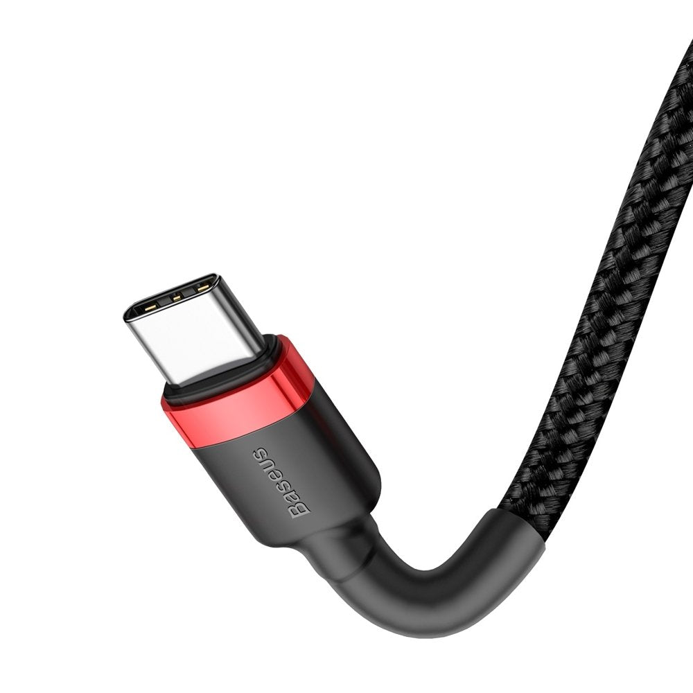 Cabo de carregamento e dados USB-C - Cabo USB-C Baseus Cafule, 60W, 1m, Vermelho CATKLF-G91