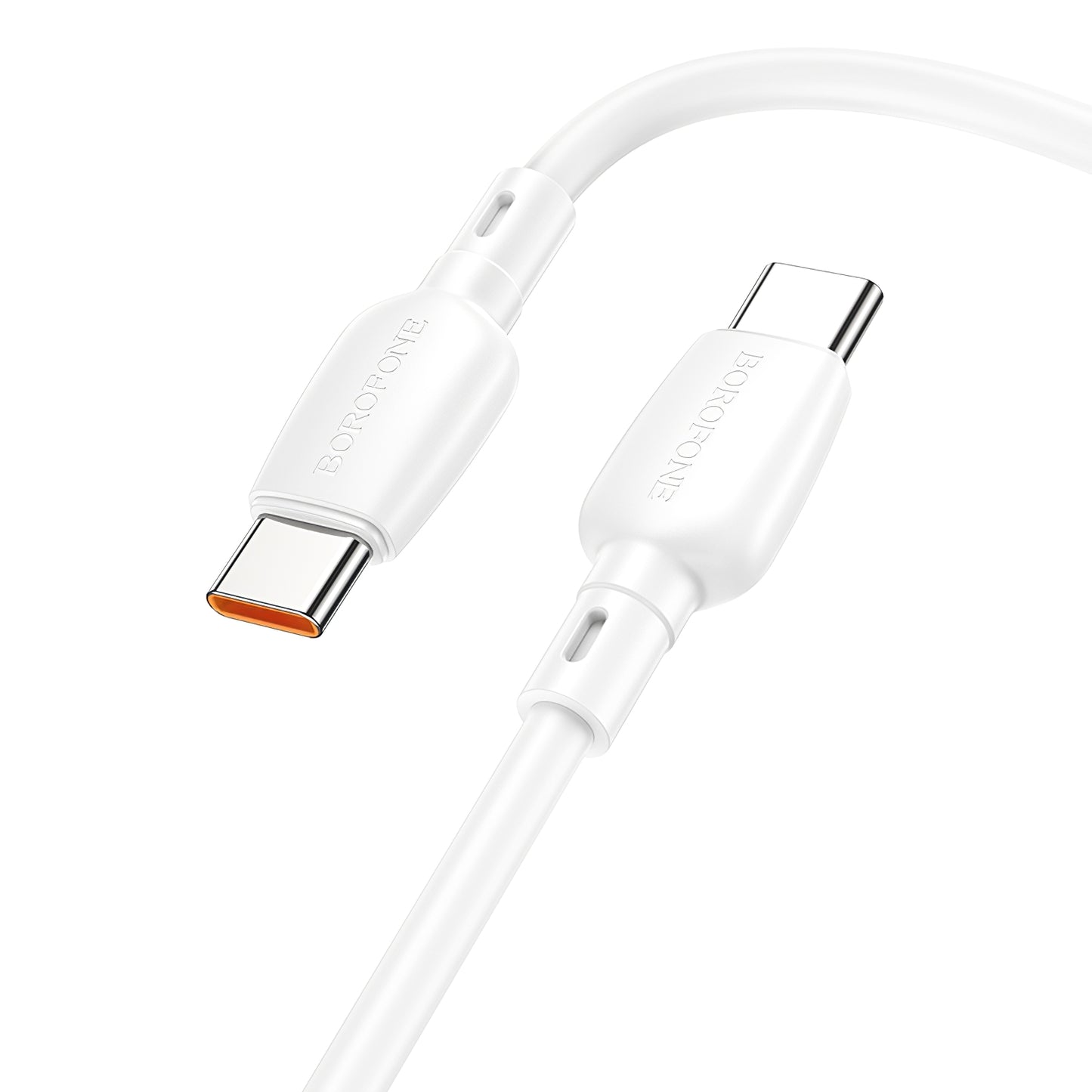 Cabo de carregamento e dados USB-C - USB-C Borofone BX93, 100W, 1m, Branco 