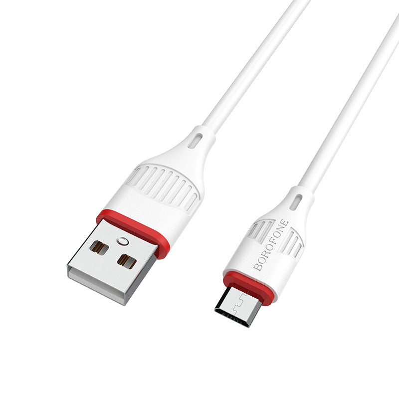 Cabo de carregamento e dados USB-A - microUSB Borofone Enjoy BX17, 18W, 1m, branco 