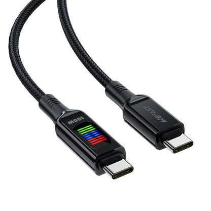 Cabo de Dados e Carregamento USB-C - USB-C Acefast C7-03, 100W, 1.2m, Preto