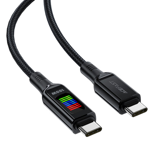 Cabo de Dados e Carregamento USB-C - USB-C Acefast C7-03, 100W, 1.2m, Preto