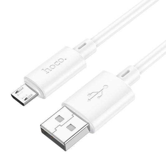 HOCO X88 Cabo de carregamento e dados USB-A - microUSB, 18W, 1m, branco 