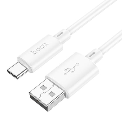 Cabo de carregamento e dados USB-A - USB-C HOCO X88, 18W, 1m, branco 