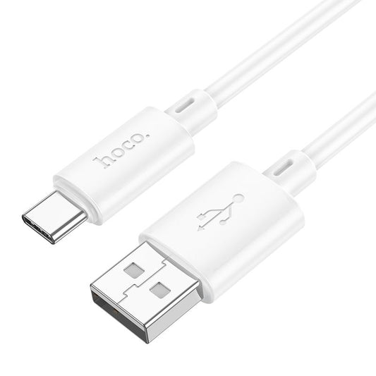 Cabo de carregamento e dados USB-A - USB-C HOCO X88, 18W, 1m, branco 