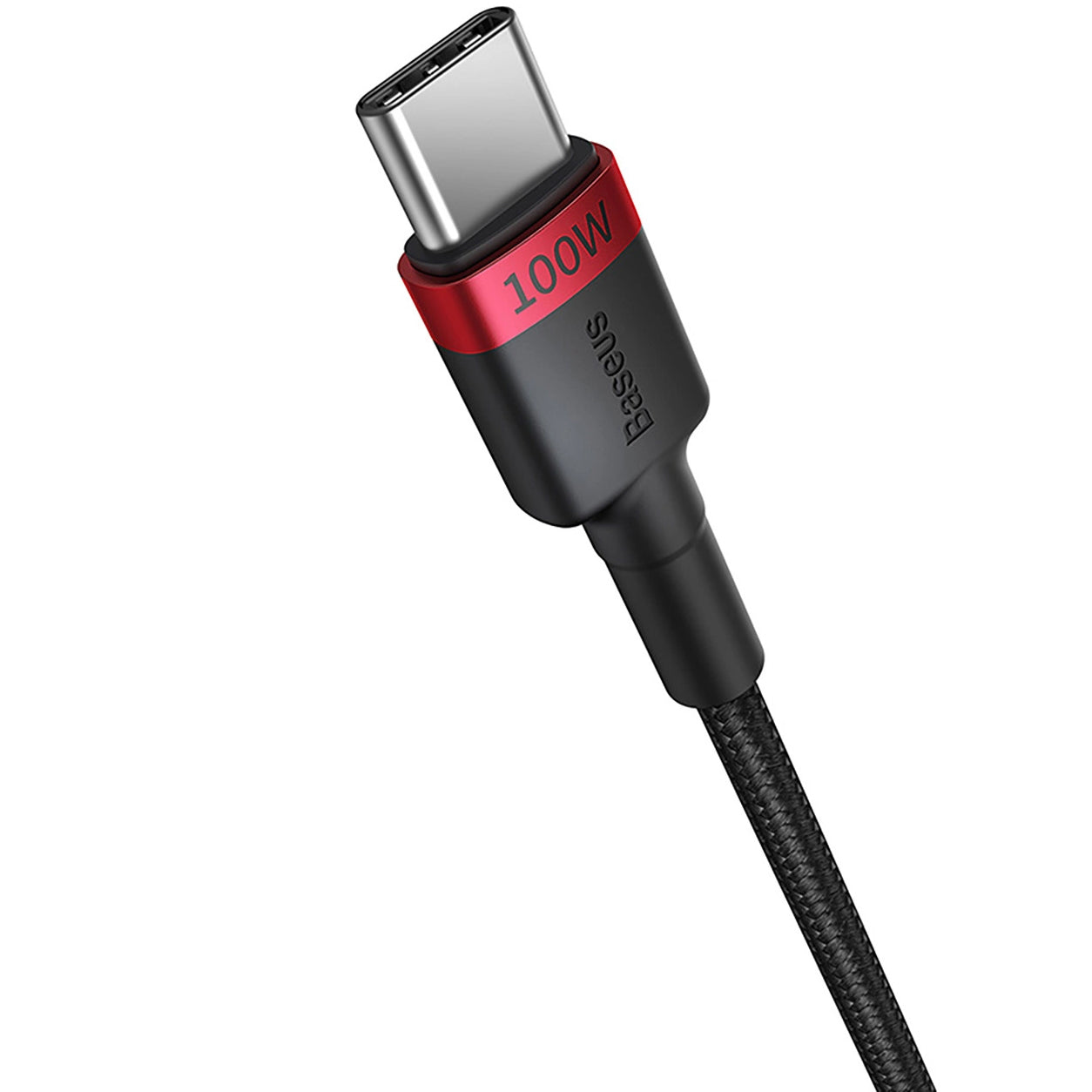 Cabo de carregamento e dados USB-C - Cabo USB-C Baseus Cafule, 100W, 1m, Vermelho, Conjunto de 2 peças