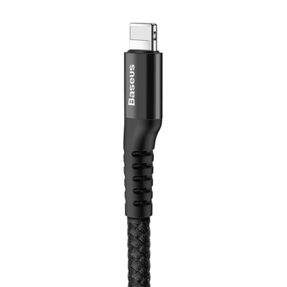 Cabo de carregamento e dados USB-A - Lightning Baseus Mola Olho de Peixe, 18W, 1m, Preto CALSR-01 CALSR-01