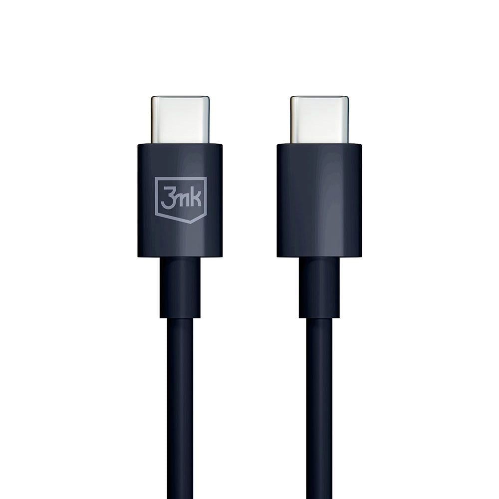 Cabo de Dados e Carregamento USB-C - USB-C 3MK Hyper, 100W, 1.2m, Preto