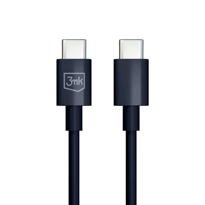 Cabo de Dados e Carregamento USB-C - USB-C 3MK Hyper, 100W, 1.2m, Preto