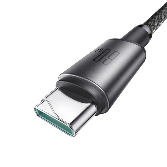 Cabo de Dados e Carregamento USB-C - USB-C Joyroom S-A50, 60W, 1.2m, Cinzento