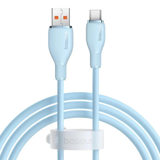 USB-A to USB-C Baseus Pudding Data and Charging Cable, 100W, 1.2m, Blue P10355703311-00