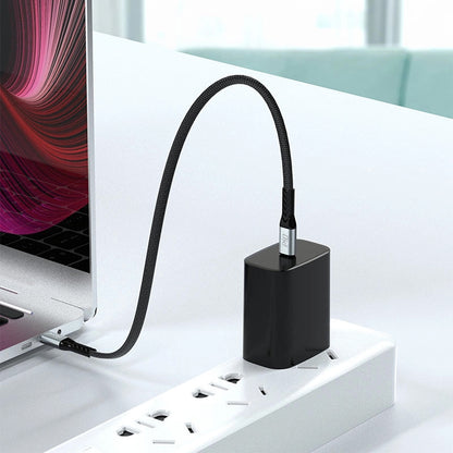 Cabo de Dados e Carregamento USB-C - USB-C Dudao L10C, 100W, 0.23m, Preto