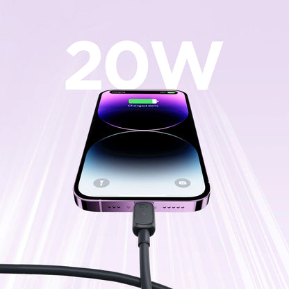 Cabo de Dados e Carregamento USB-C - Lightning Joyroom A14, 20W, 1.2m, Preto
