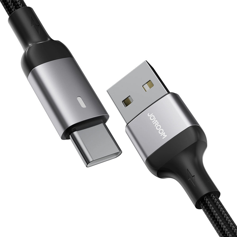 Cabo de Dados e Carregamento USB-A - USB-C Joyroom A10, 18W, 1.2m, Preto