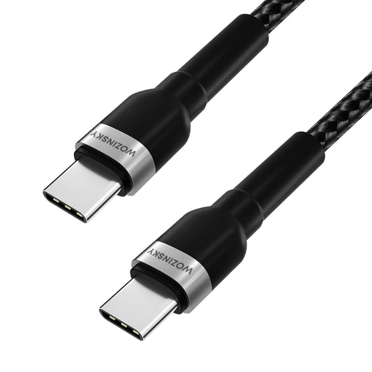 Cabo de Dados e Carregamento USB-C - USB-C WZK WNBCC1, 65W, 1m, Preto