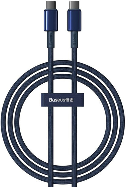 USB-C Data and Charging Cable - USB-C Baseus Tungsten Gold, 100W, 1m, Navy Blue P10319800321-03