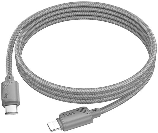 Cabo de Dados e Carregamento USB-C - Lightning HOCO X113, 27W, 1m, Cinzento