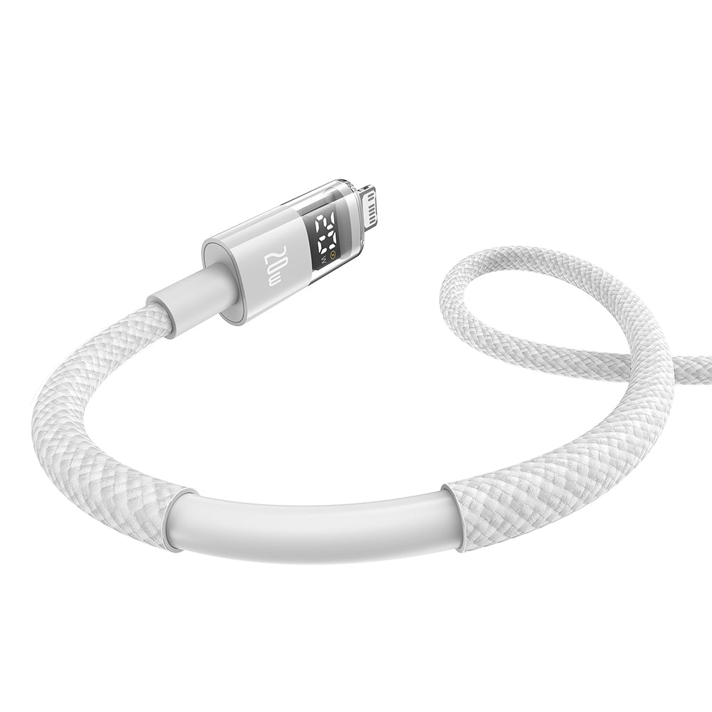 Cabo de Dados e Carregamento USB-C - Lightning Baseus Display 2, 20W, 1m, Branco P10382703211-00