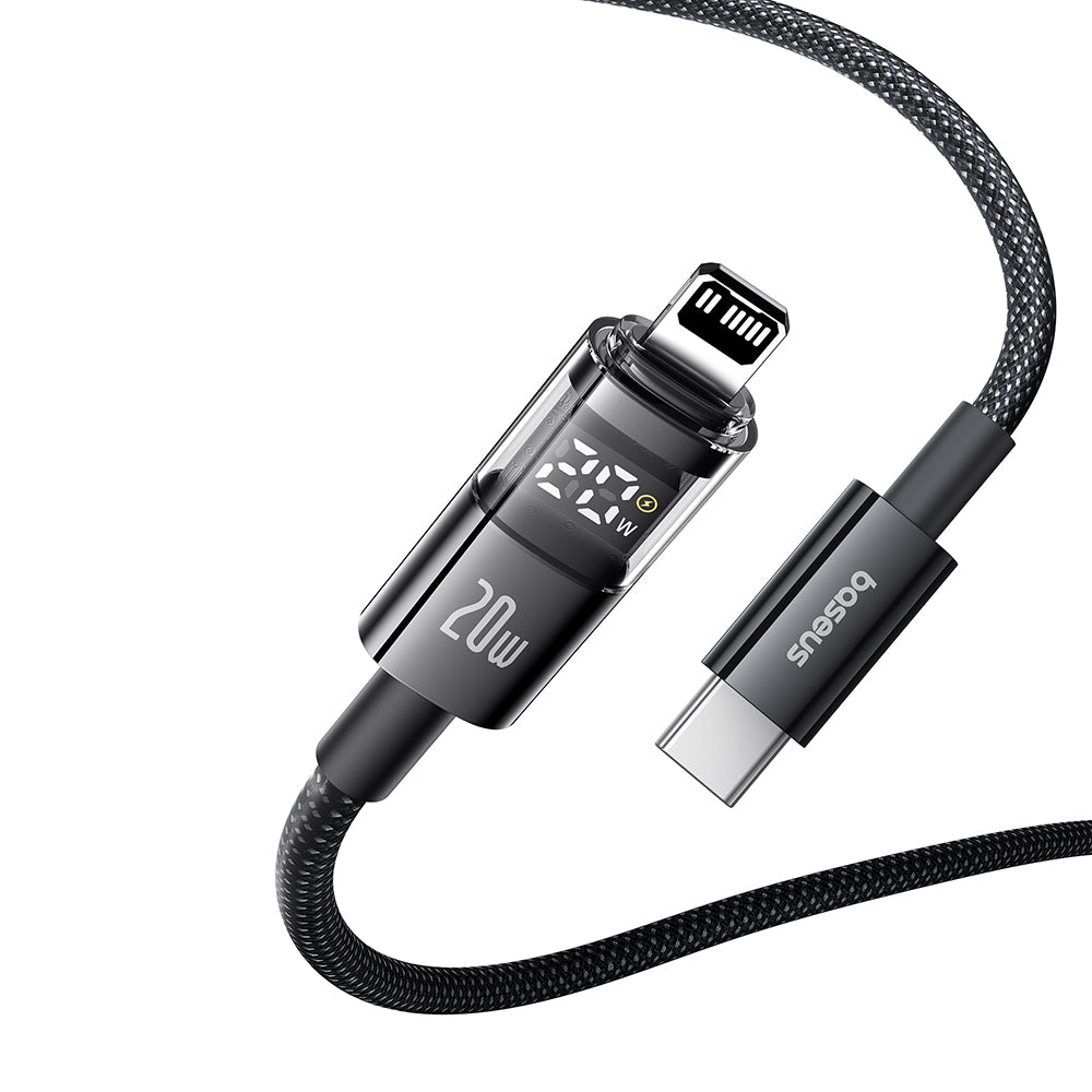 Cabo de Dados e Carregamento USB-C - Lightning Baseus Display 2, 20W, 2m, Preto P10382703121-01