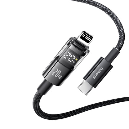 Cabo de Dados e Carregamento USB-C - Lightning Baseus Display 2, 20W, 2m, Preto P10382703121-01