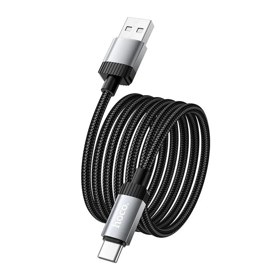 Cabo de Dados e Carregamento USB-A - USB-C HOCO X117, 60W, 1m, Preto