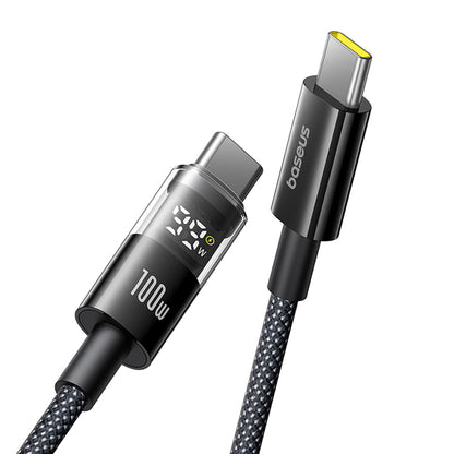 Cabo de Dados e Carregamento USB-C - USB-C Baseus Display 2, 100W, 1m, Preto P10382702121-00