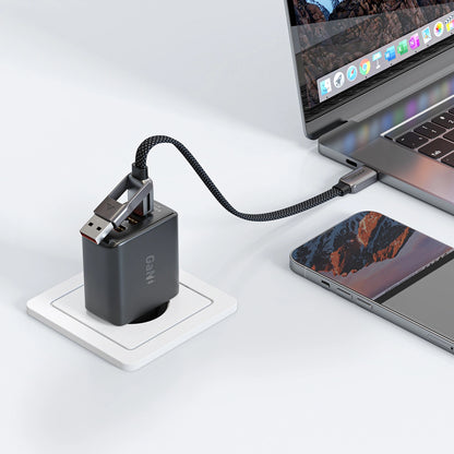 Cabo de Dados e Carregamento USB-C - USB-A / USB-C Acefast C13-05, 60W, 0.2m, Preto