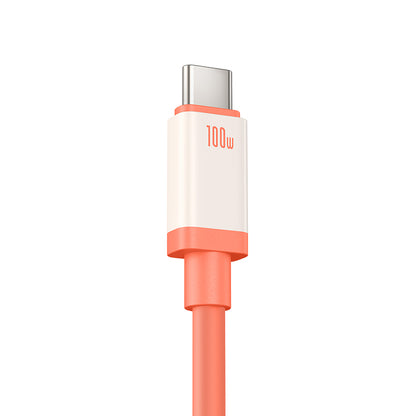 Cabo de Dados e Carregamento USB-A - USB-C Baseus Zero Degree Series, 100W, 2m, Vermelho