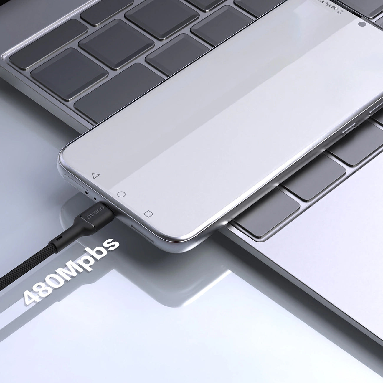 Cabo de Dados e Carregamento USB-A - USB-C Dudao L9T, 100W, 1m, Preto