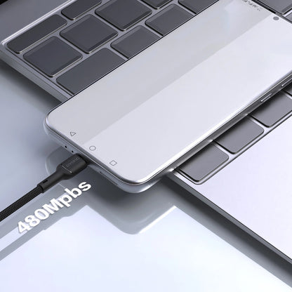 Cabo de Dados e Carregamento USB-A - USB-C Dudao L9T, 100W, 1m, Preto