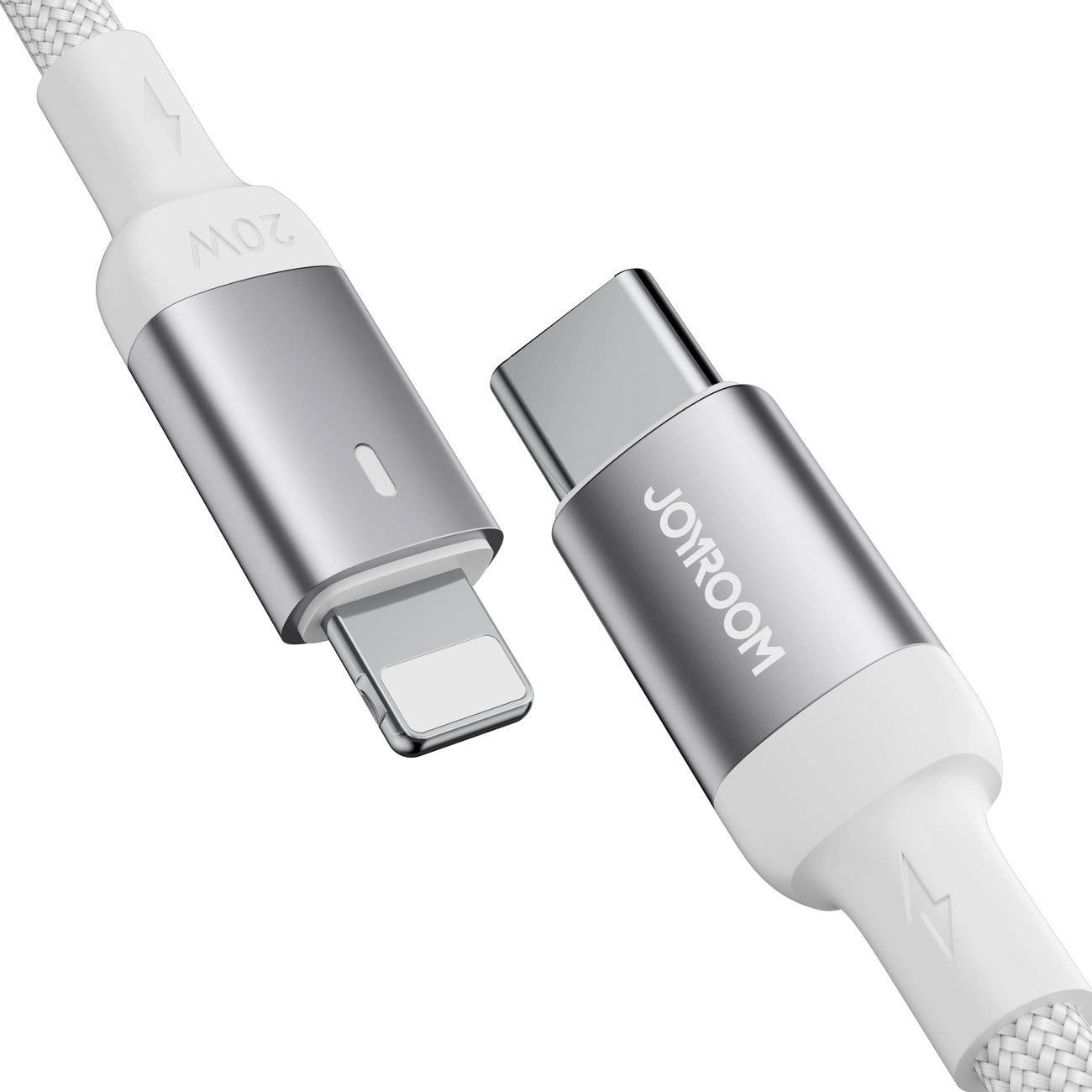 Cabo de Dados e Carregamento USB-C - Lightning Joyroom S-A10, 20W, 1.2m, Branco