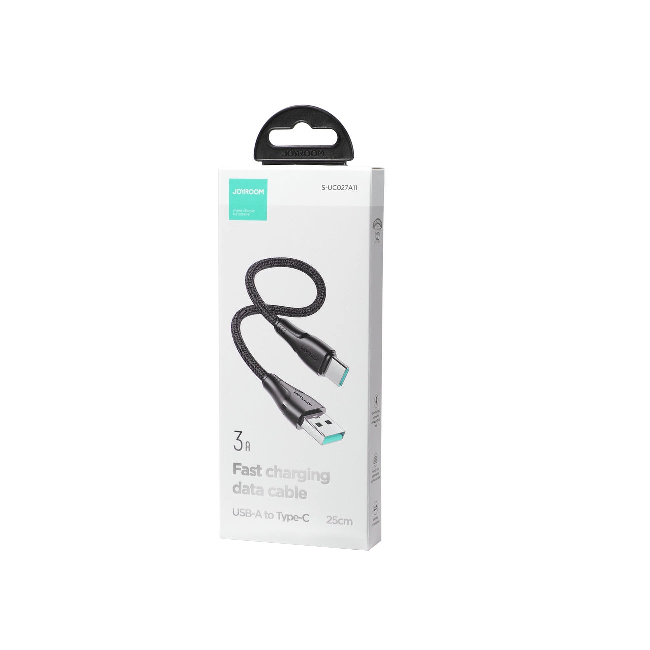 Cabo de Dados e Carregamento USB-C - Lightning Joyroom S-A11, 20W, 0.25m, Preto