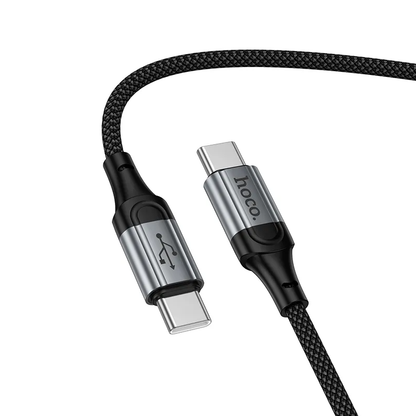 Cabo de Dados e Carregamento USB-C - USB-C HOCO X121, 60W, 1.5m, Preto