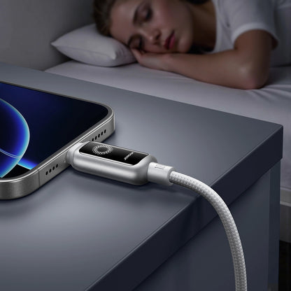 Cabo de Dados e Carregamento USB-C - USB-C Joyroom S-A55 StarFlight Display, 100W, 1.2m, Branco