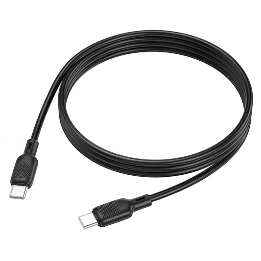 Cabo de Dados e Carregamento USB-C - USB-C Borofone BX113 Lenny, 60W, 1m, Preto