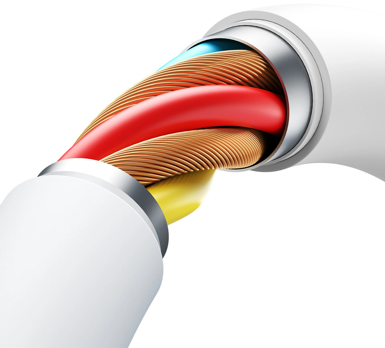 Cabo de Dados e Carregamento USB-C - USB-C Joyroom S-A62 Lively, 60W, 1,2m, Branco