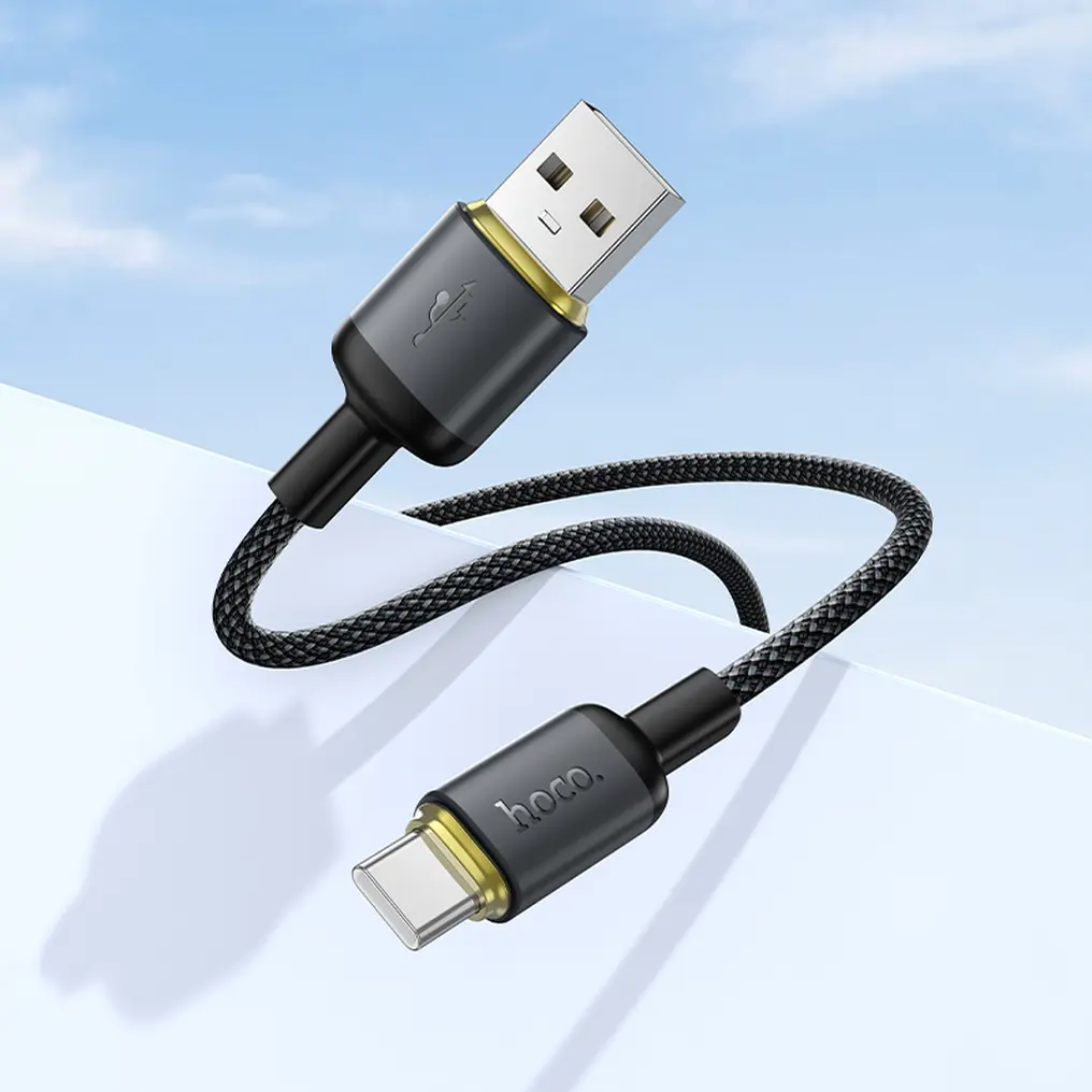 Cabo de Dados e Carregamento USB-A - USB-C HOCO X128 Benefit, 36W, 1m, Preto