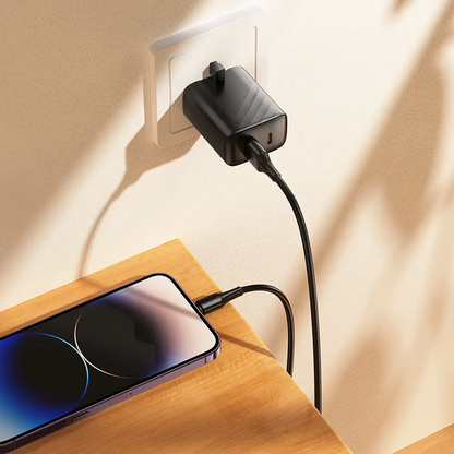 Cabo de Dados e Carregamento USB-A - Lightning HOCO X120, 18W, 1m, Preto