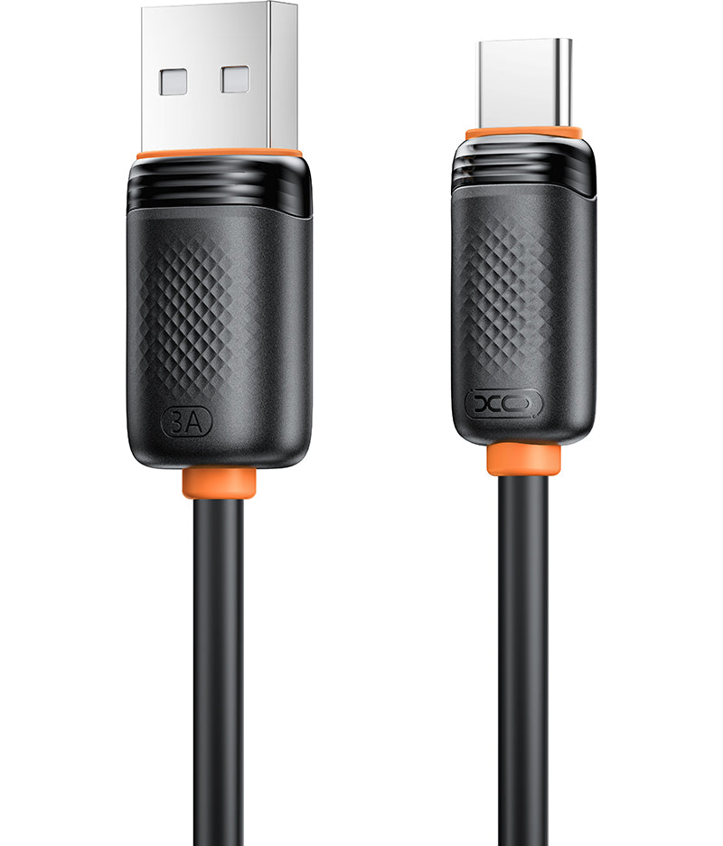 Cabo de Dados e Carregamento USB-A - USB-C XO Design NB302, 18W, 1m, Preto