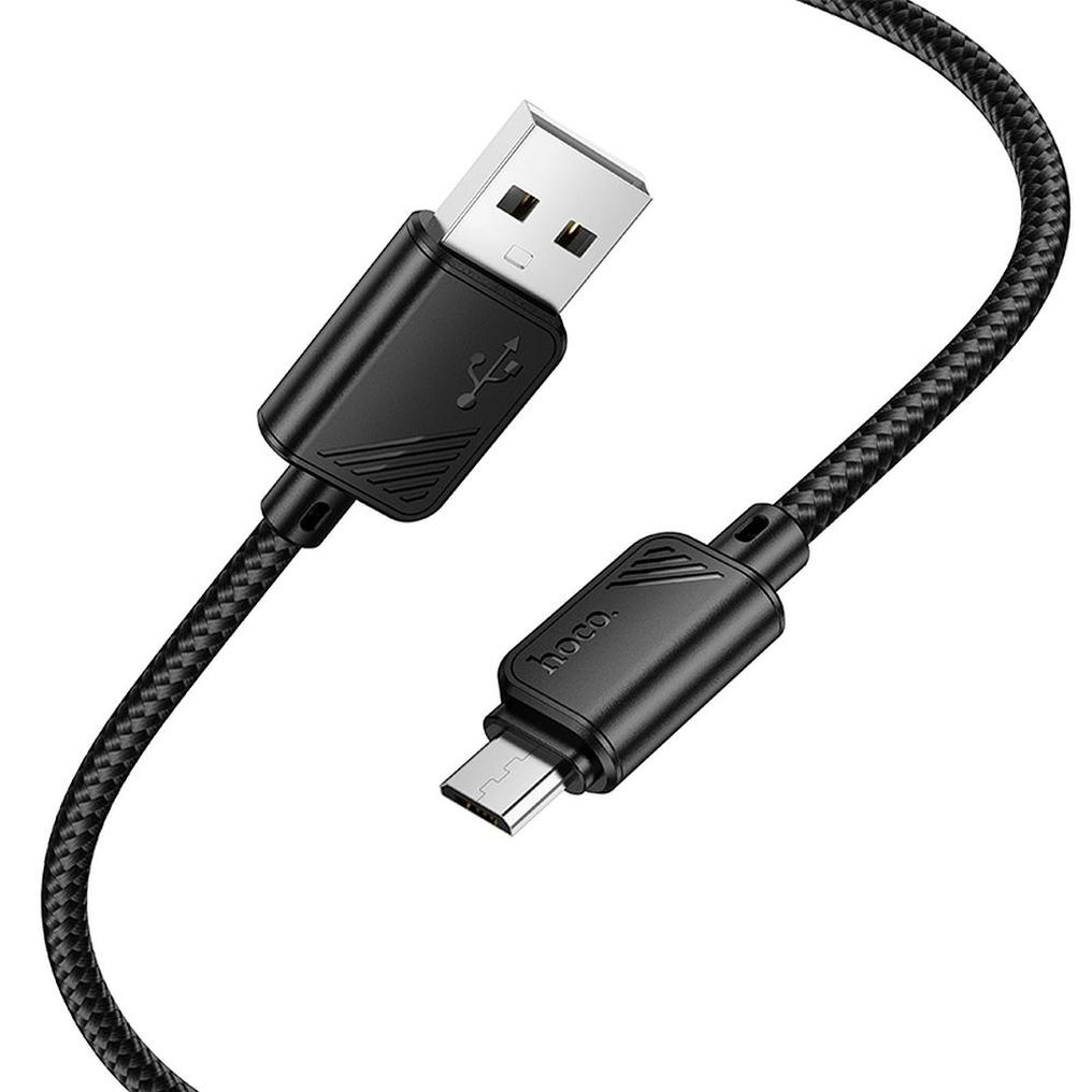 Cabo de Dados e Carregamento USB-A - microUSB HOCO X113, 18W, 1m, Preto