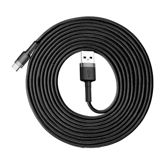 Cabo de carregamento e dados USB-A para USB-C Baseus Cafule, 18W, 3m, cinzento CATKLF-UG1 CATKLF-UG1