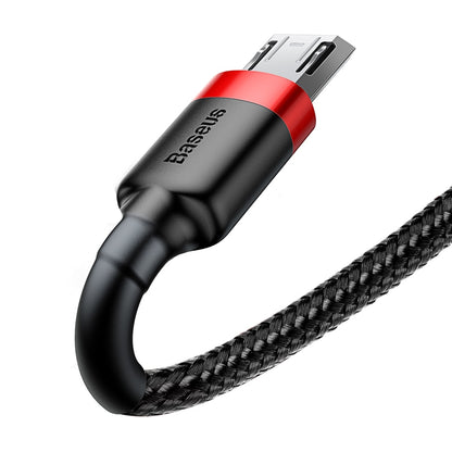 Cabo de carregamento e dados USB-A - microUSB Baseus Cafule, 18W, 1m, vermelho CAMKLF-B91