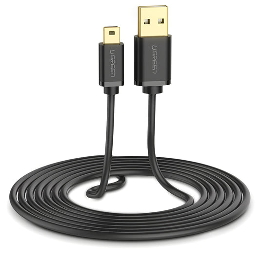 Cabo de Dados e Carregamento USB-A - miniUSB UGREEN US132, 2m, Preto