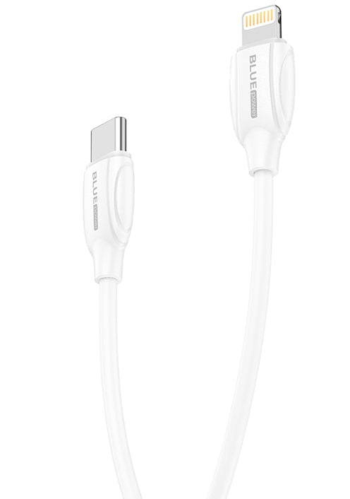 Cabo de carregamento e dados BLUE Power USB-C - Lightning Cabo de carregamento e dados BLUE Power B2BX19, 18W, 2m, branco